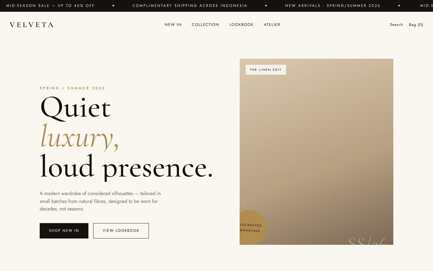 VELVETA — Fashion Store